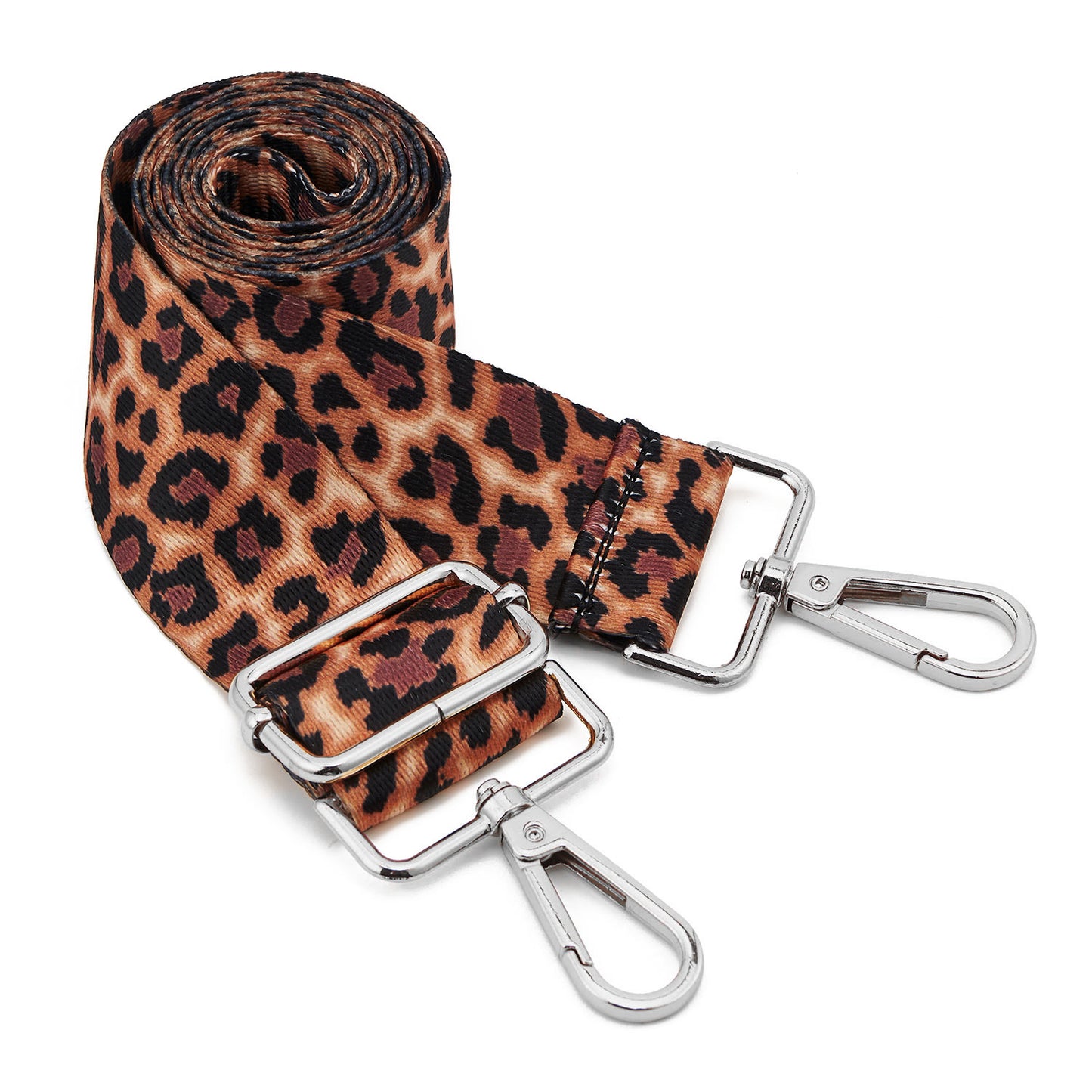 Wide Shoulder Strap Adjustable Replacement Belt Guitar Style Crossbody Bag Handbag Strap Multicolor Canvas Straps(Wide:1.4in,Long:49.2in) (Leopard1)