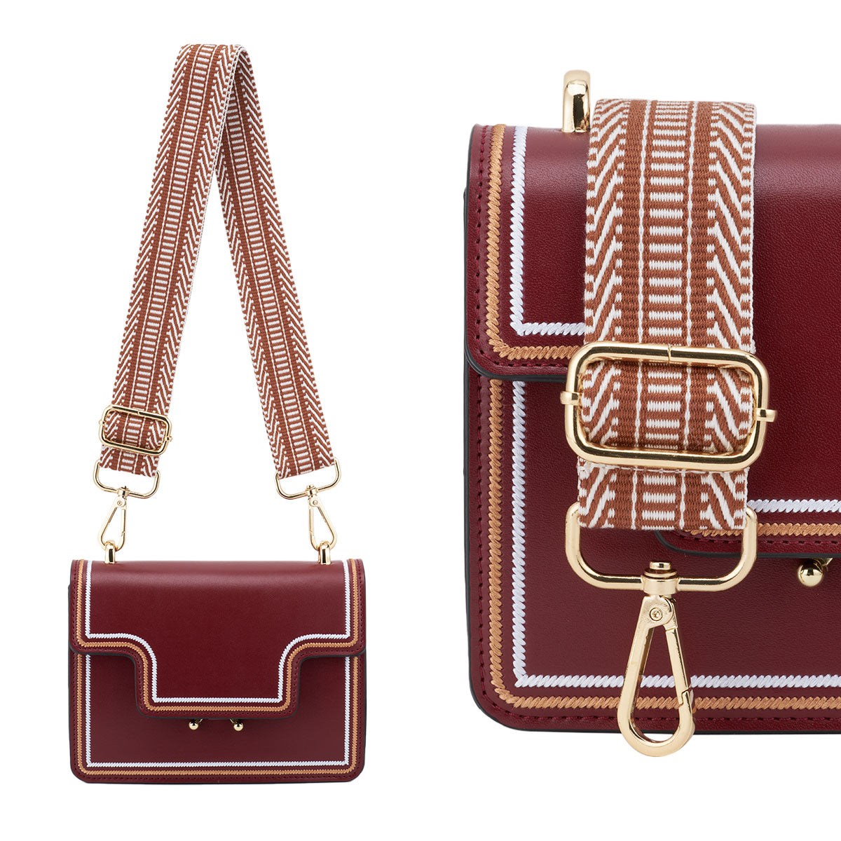 Wide Shoulder Strap Adjustable Replacement Belt Guitar Style Crossbody Bag Handbag Strap Multicolor Canvas Straps(Wide:1.4in,Long:49.2in)