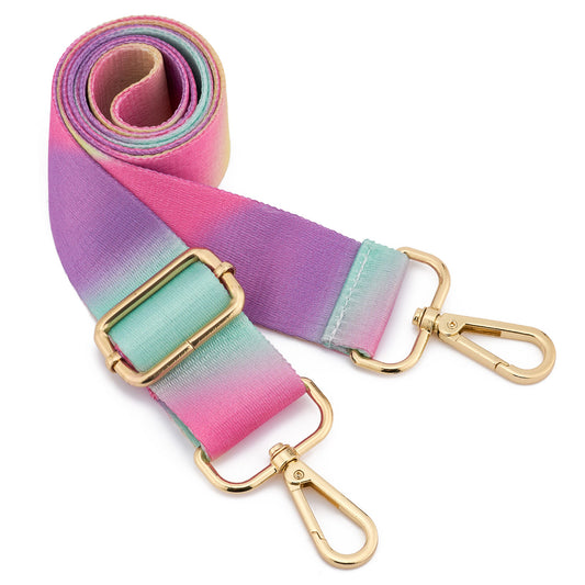 Wide Shoulder Strap Adjustable Replacement Belt Guitar Style Crossbody Bag Handbag Strap Multicolor Canvas Straps(Wide:1.4in,Long:49.2in) (Color22)