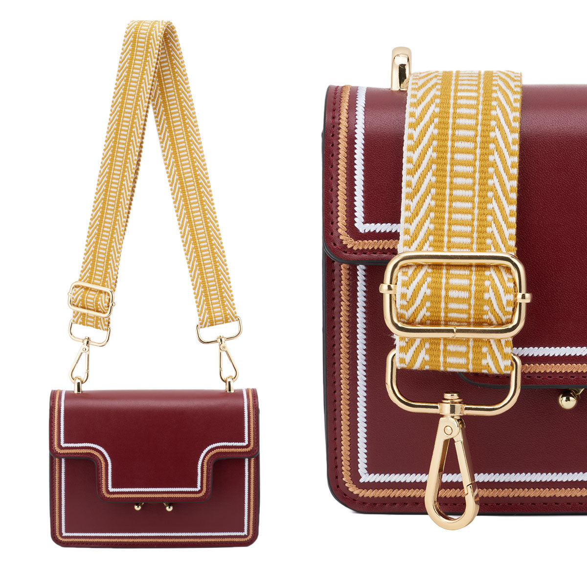 Wide Shoulder Strap Adjustable Replacement Belt Guitar Style Crossbody Bag Handbag Strap Multicolor Canvas Straps(Wide:1.4in,Long:49.2in)