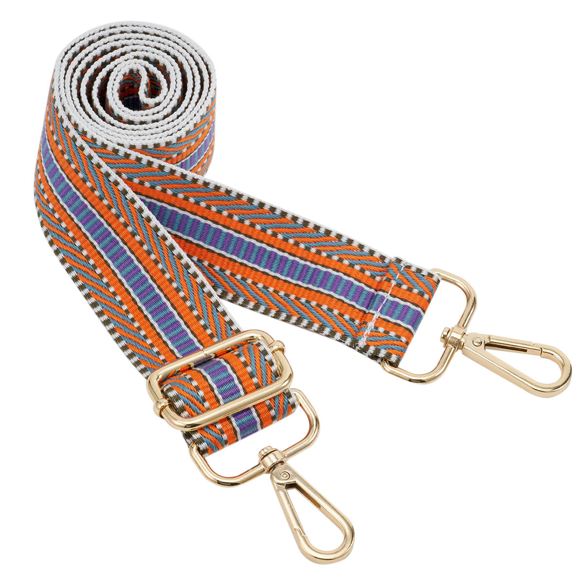 Wide Shoulder Strap Adjustable Replacement Belt Guitar Style Crossbody Bag Handbag Strap Multicolor Canvas Straps(Wide:1.4in,Long:49.2in)