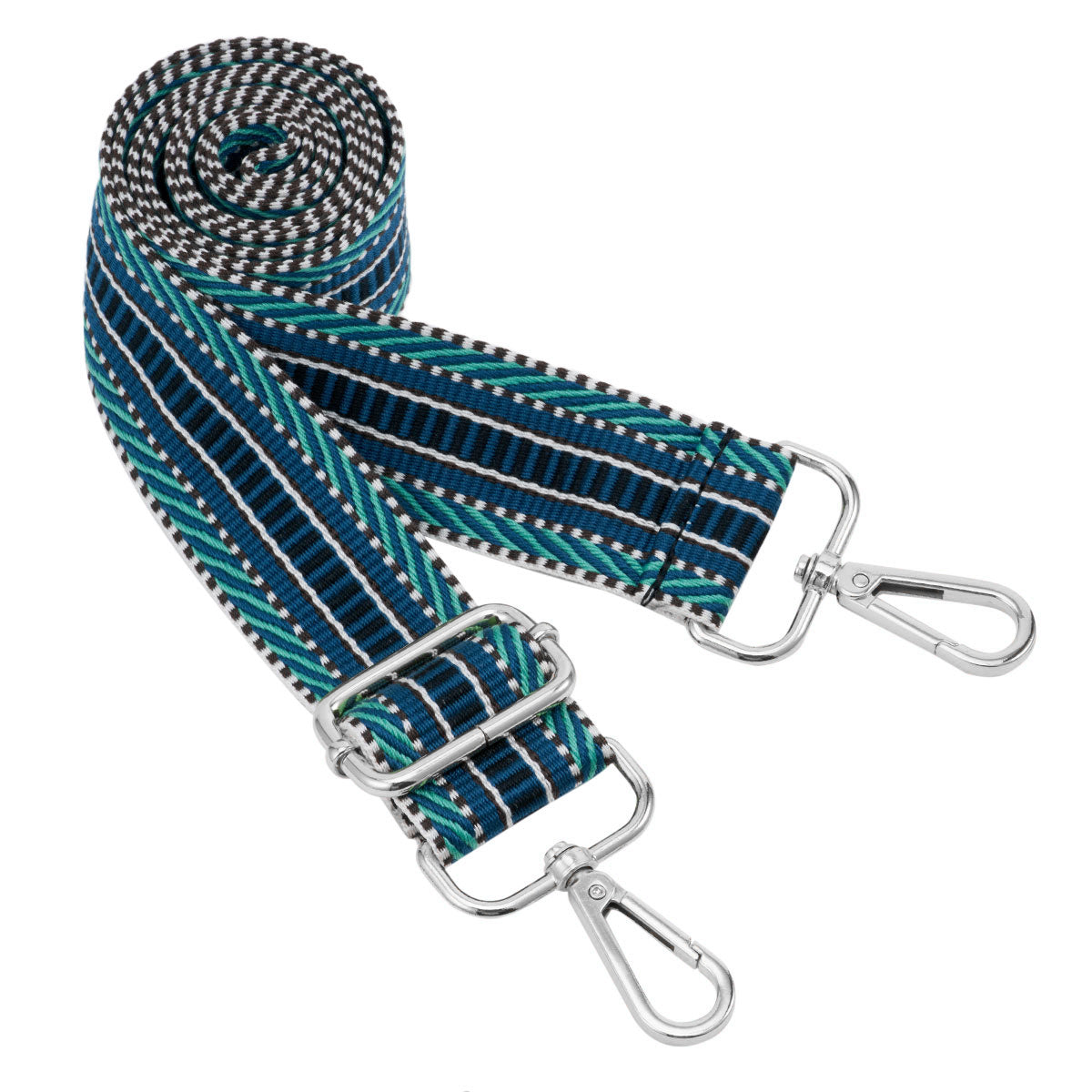 Wide Shoulder Strap Adjustable Replacement Belt Guitar Style Crossbody Bag Handbag Strap Multicolor Canvas Straps(Wide:1.4in,Long:49.2in)