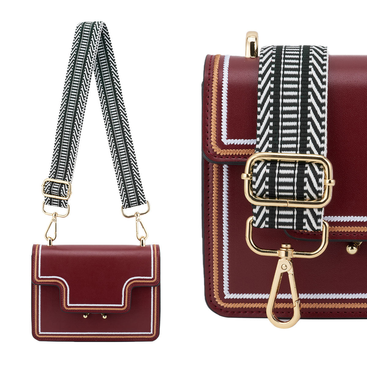 Wide Shoulder Strap Adjustable Replacement Belt Guitar Style Crossbody Bag Handbag Strap Multicolor Canvas Straps(Wide:1.4in,Long:49.2in)