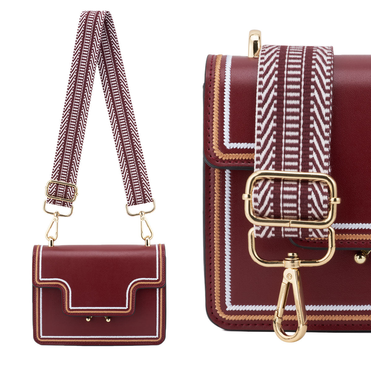 Wide Shoulder Strap Adjustable Replacement Belt Guitar Style Crossbody Bag Handbag Strap Multicolor Canvas Straps(Wide:1.4in,Long:49.2in)