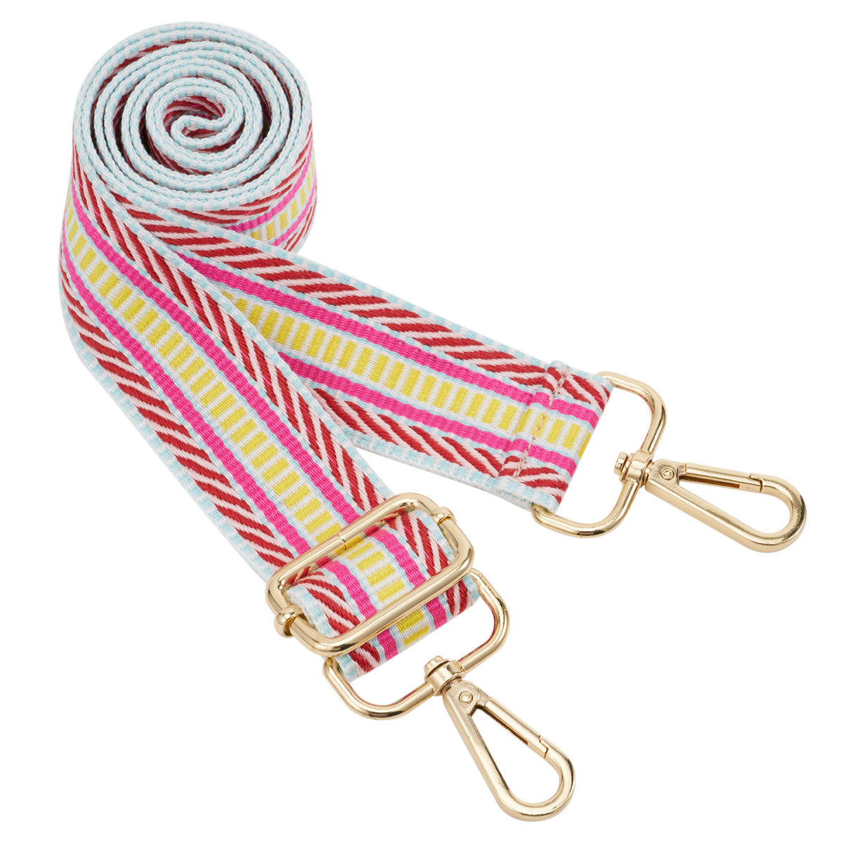 Wide Shoulder Strap Adjustable Replacement Belt Guitar Style Crossbody Bag Handbag Strap Multicolor Canvas Straps(Wide:1.4in,Long:49.2in)