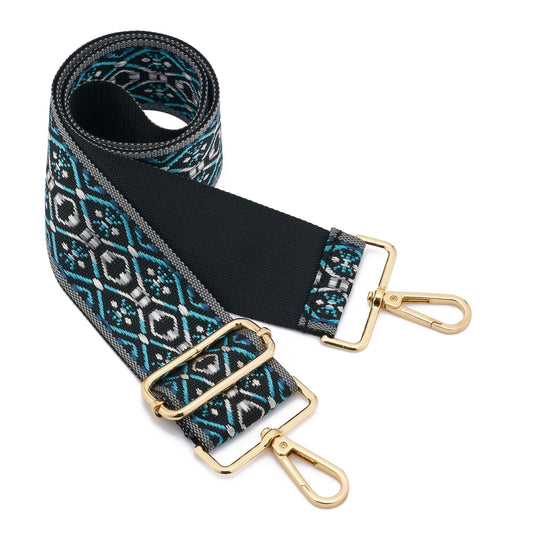 Wide Shoulder Strap Adjustable Replacement Belt Guitar Style Crossbody Bag Handbag Strap Multicolor Canvas Straps(wide: 1.97"(5CM),Long:49.2in)
