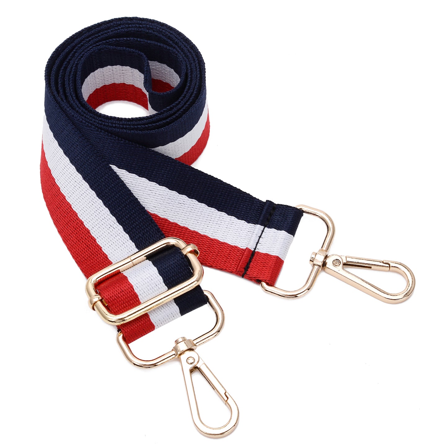 Gold buckle Wide Shoulder Strap Adjustable Replacement Belt Guitar Style Crossbody Bag Handbag Strap Multicolor Canvas Straps