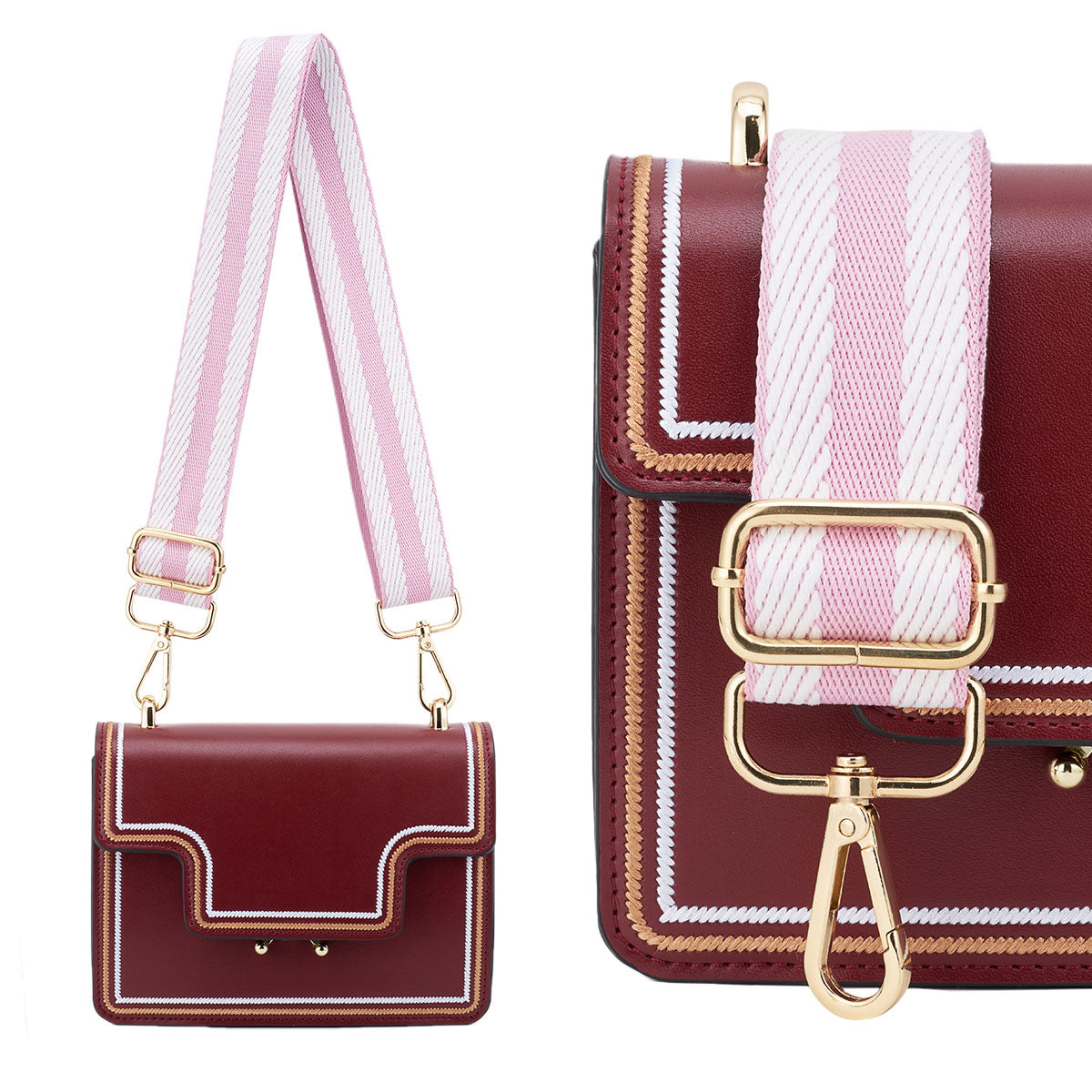 Wide Shoulder Strap Adjustable Replacement Belt Guitar Style Crossbody Bag Handbag Strap Multicolor Canvas Straps(Wide:1.4in,Long:49.2in)