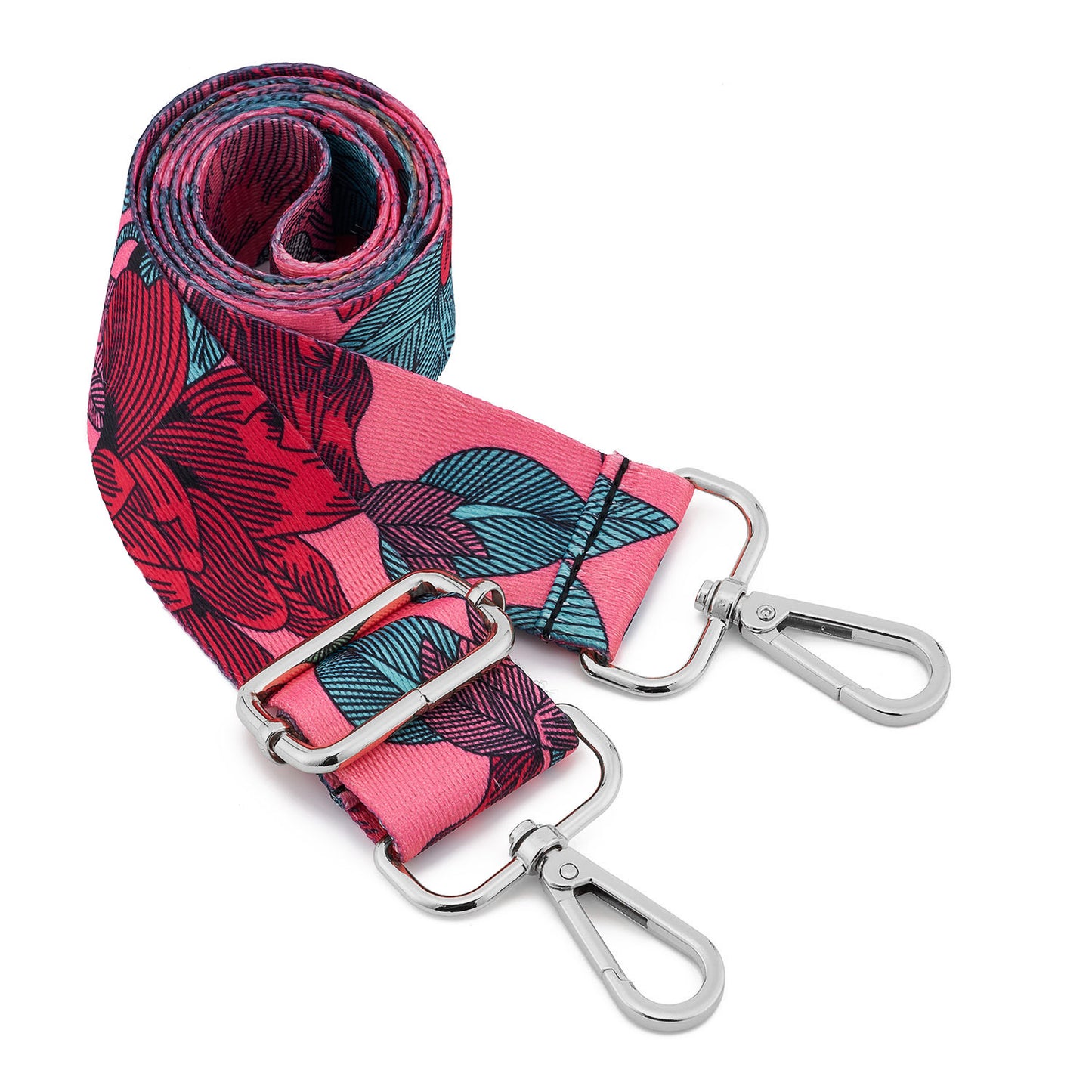 Wide Shoulder Strap Adjustable Replacement Belt Guitar Style Crossbody Bag Handbag Strap Multicolor Canvas Straps(Wide:1.4in,Long:49.2in)