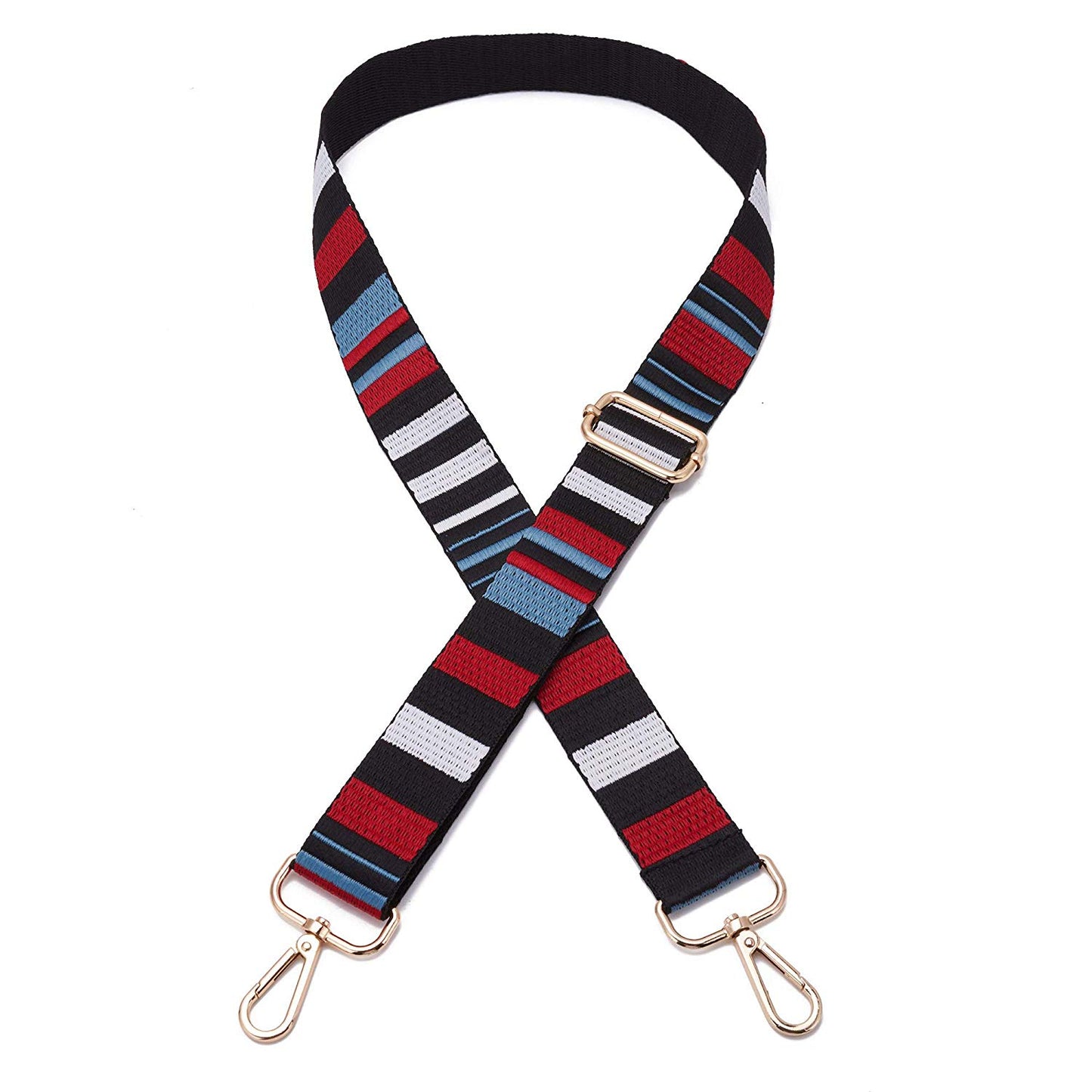 Wide Shoulder Strap Adjustable Replacement Belt Guitar Style Crossbody Bag Handbag Strap Multicolor Canvas Straps(Wide:1.4in,Long:49.2in)