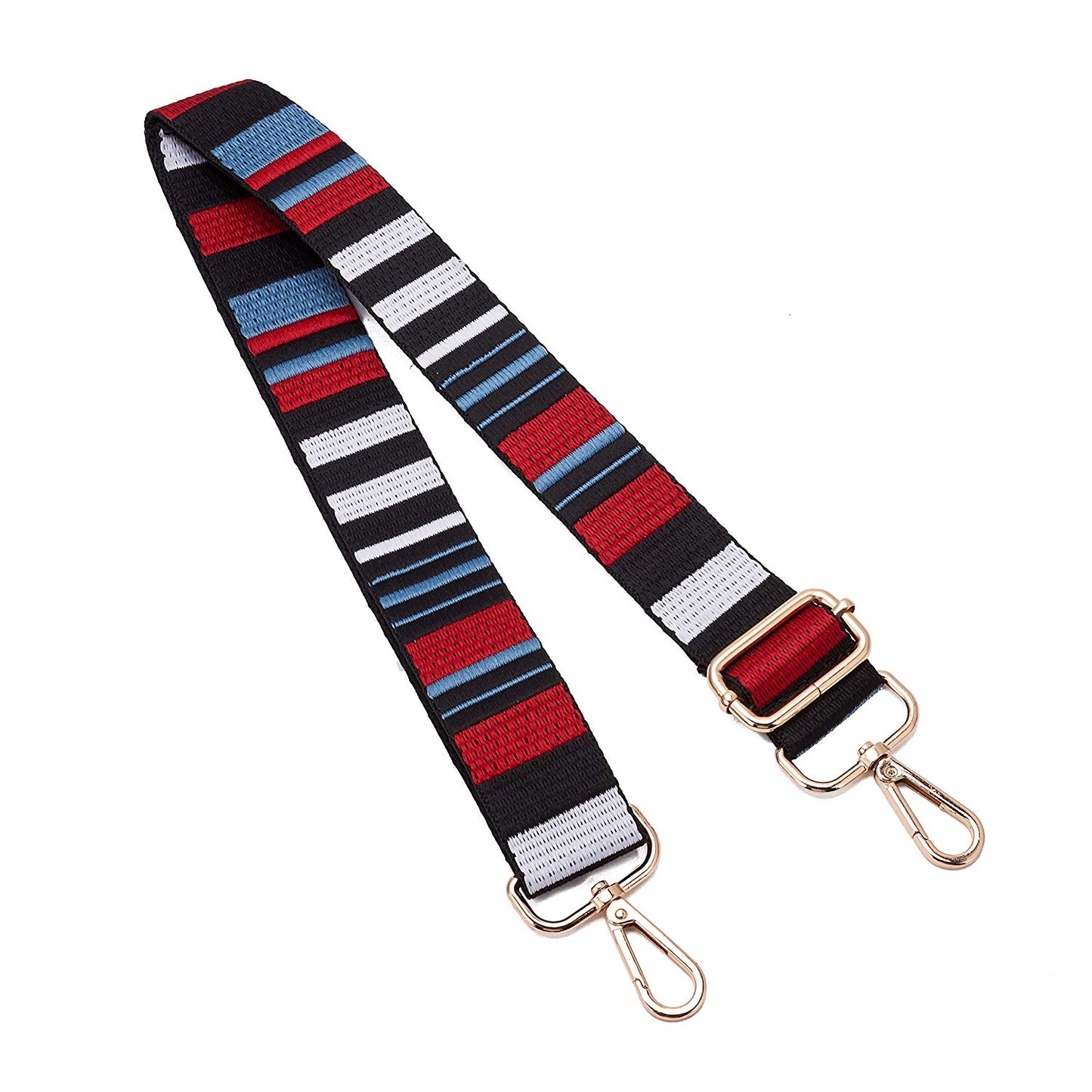 Wide Shoulder Strap Adjustable Replacement Belt Guitar Style Crossbody Bag Handbag Strap Multicolor Canvas Straps(Wide:1.4in,Long:49.2in)