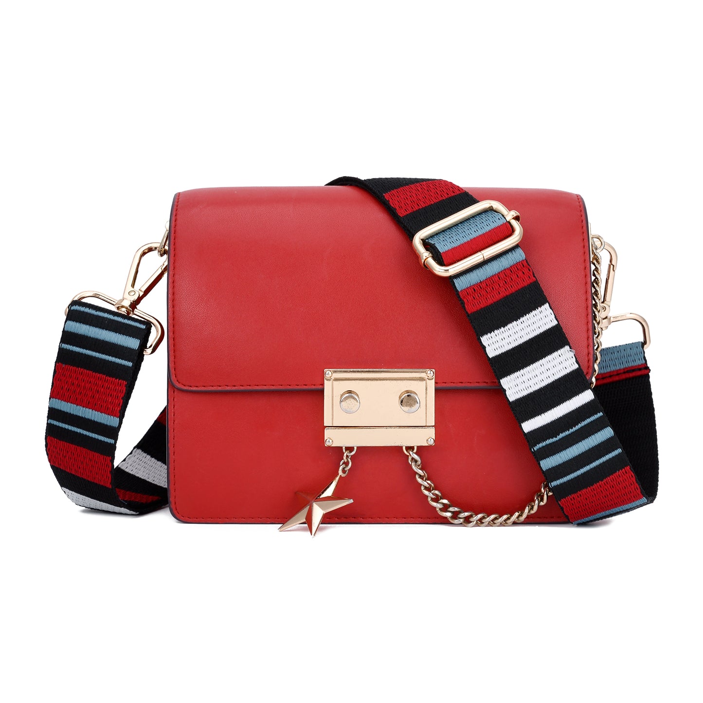 Wide Shoulder Strap Adjustable Replacement Belt Guitar Style Crossbody Bag Handbag Strap Multicolor Canvas Straps(Wide:1.4in,Long:49.2in)