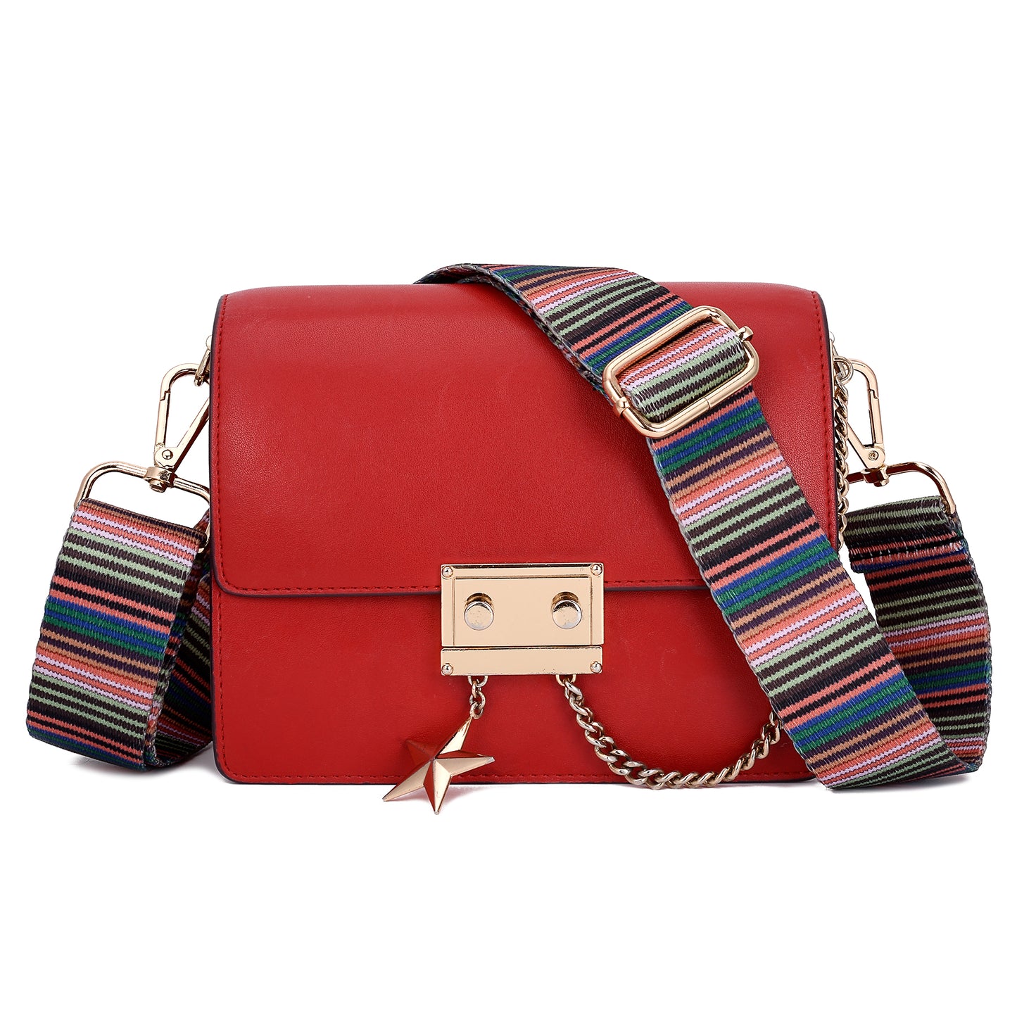 Wide Shoulder Strap Adjustable Replacement Belt Guitar Style Crossbody Bag Handbag Strap Multicolor Canvas Straps(Wide:1.4in,Long:49.2in)
