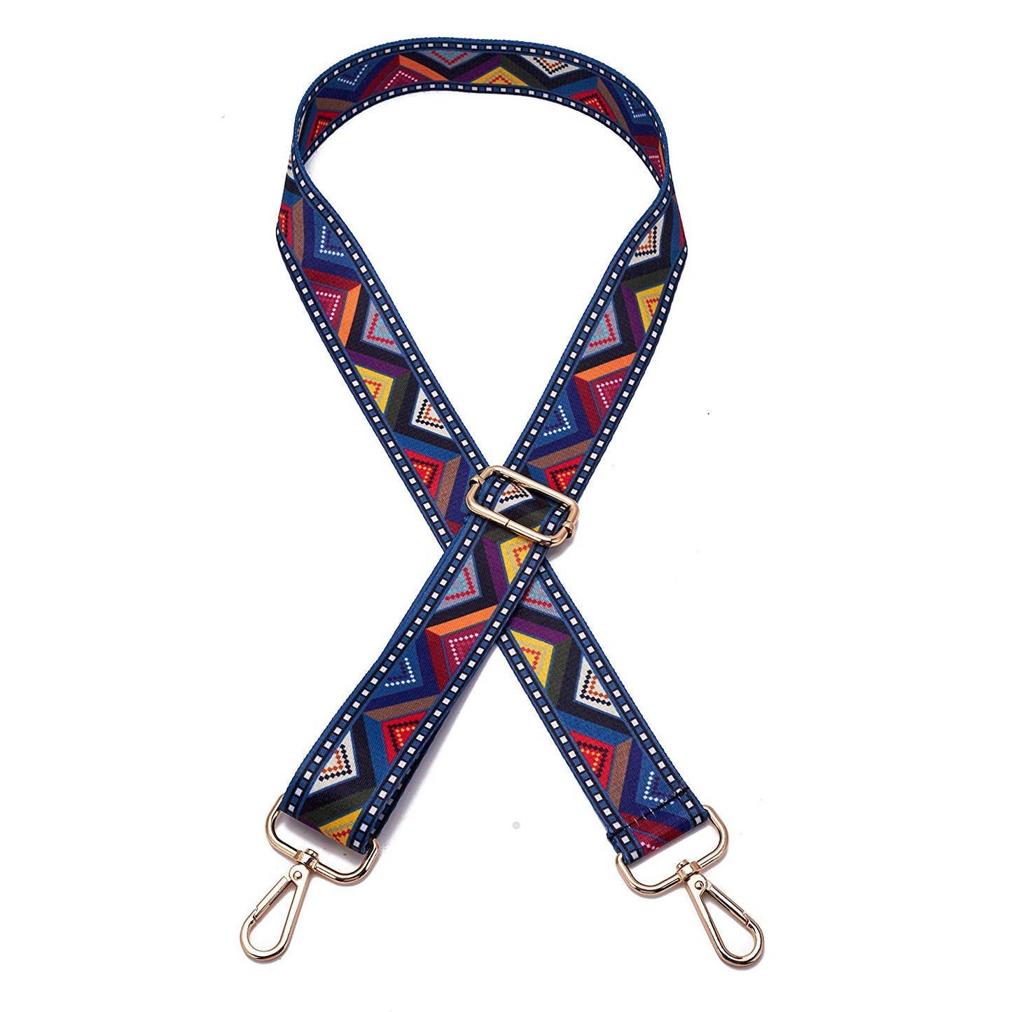 Wide Shoulder Strap Adjustable Replacement Belt Guitar Style Crossbody Bag Handbag Strap Multicolor Canvas Straps(Wide:1.4in,Long:49.2in)
