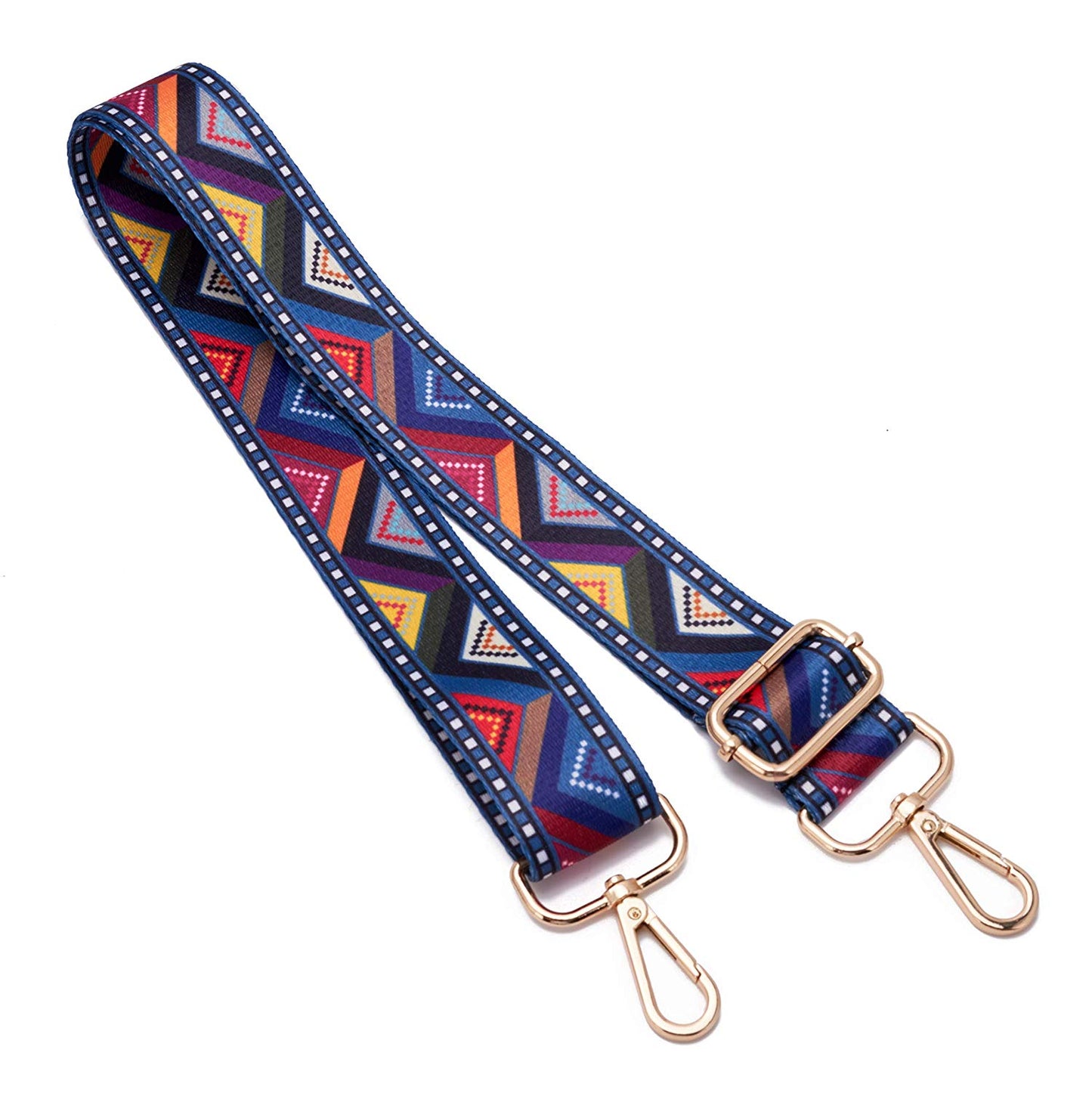 Wide Shoulder Strap Adjustable Replacement Belt Guitar Style Crossbody Bag Handbag Strap Multicolor Canvas Straps(Wide:1.4in,Long:49.2in)
