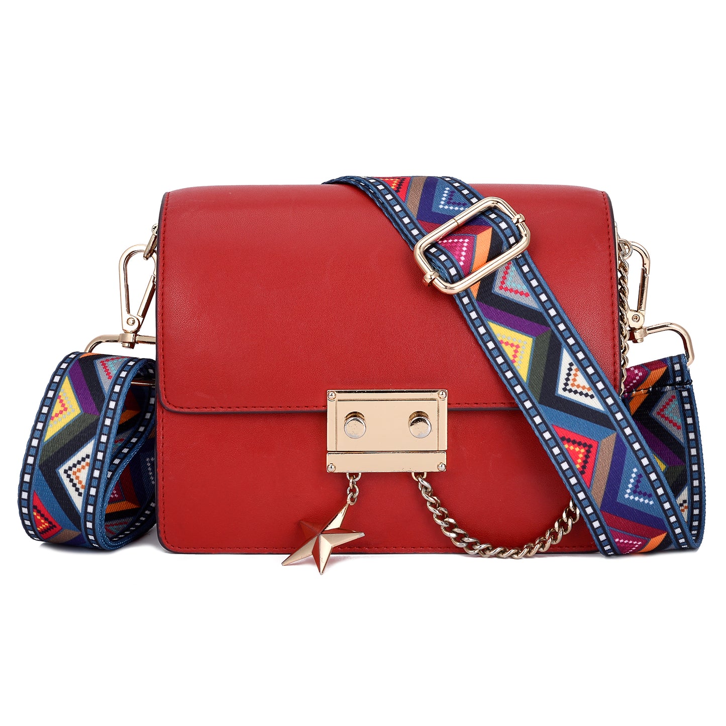 Wide Shoulder Strap Adjustable Replacement Belt Guitar Style Crossbody Bag Handbag Strap Multicolor Canvas Straps(Wide:1.4in,Long:49.2in)