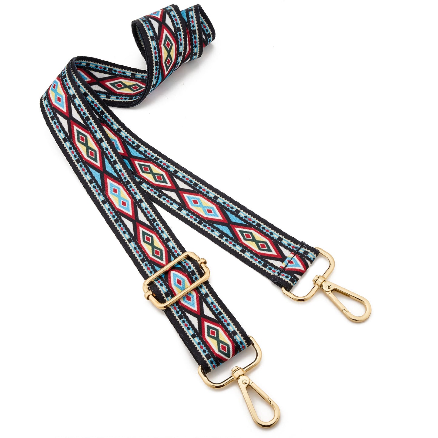 Wide Shoulder Strap Adjustable Replacement Belt Guitar Style Crossbody Bag Handbag Strap Multicolor Canvas Straps(Wide:1.4in,Long:49.2in)