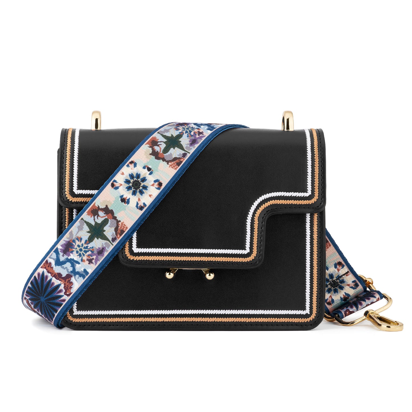 Wide Shoulder Strap Adjustable Replacement Belt Guitar Style Crossbody Bag Handbag Strap Multicolor Canvas Straps(Wide:1.4in,Long:49.2in)