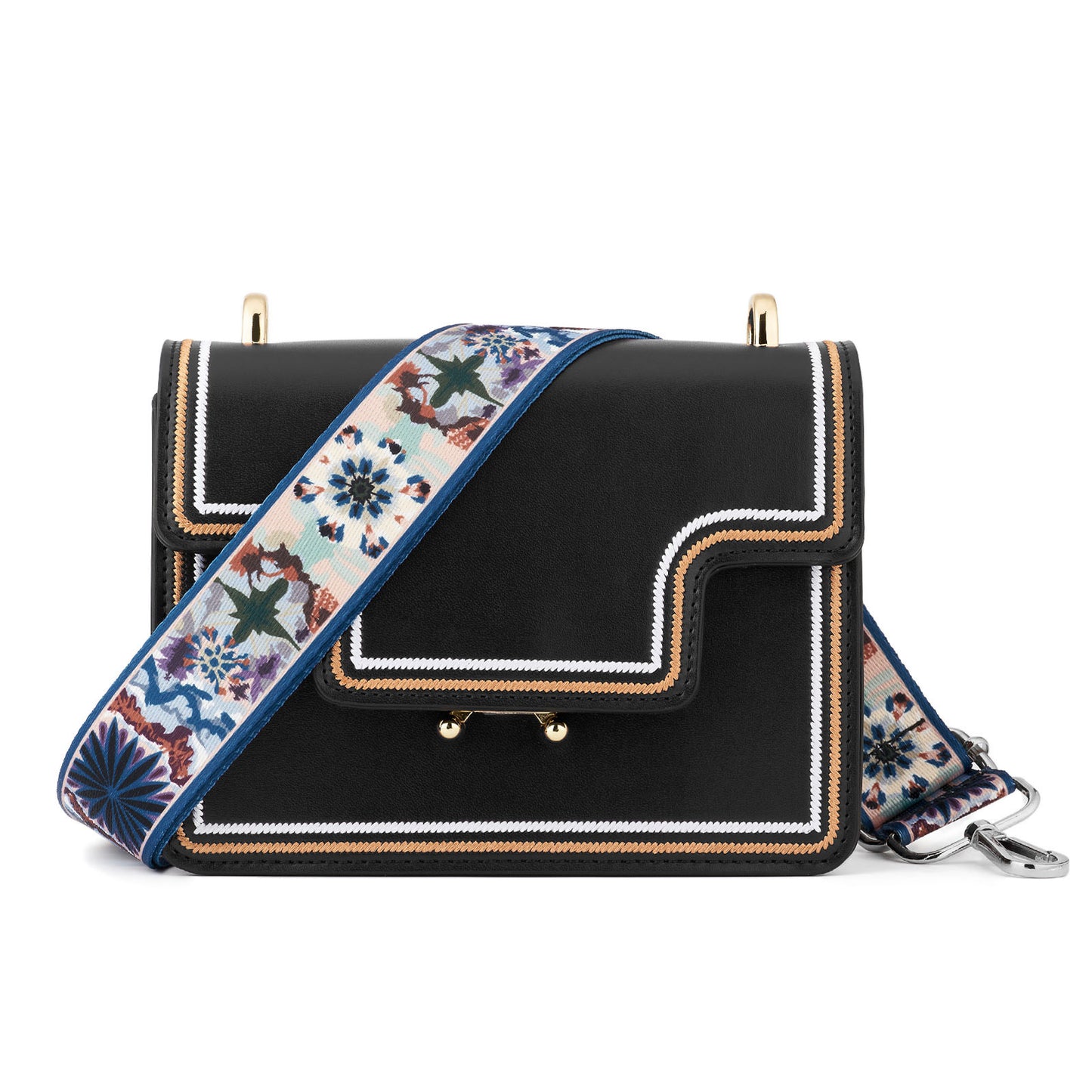 Wide Shoulder Strap Adjustable Replacement Belt Guitar Style Crossbody Bag Handbag Strap Multicolor Canvas Straps(Wide:1.4in,Long:49.2in) (Color25)