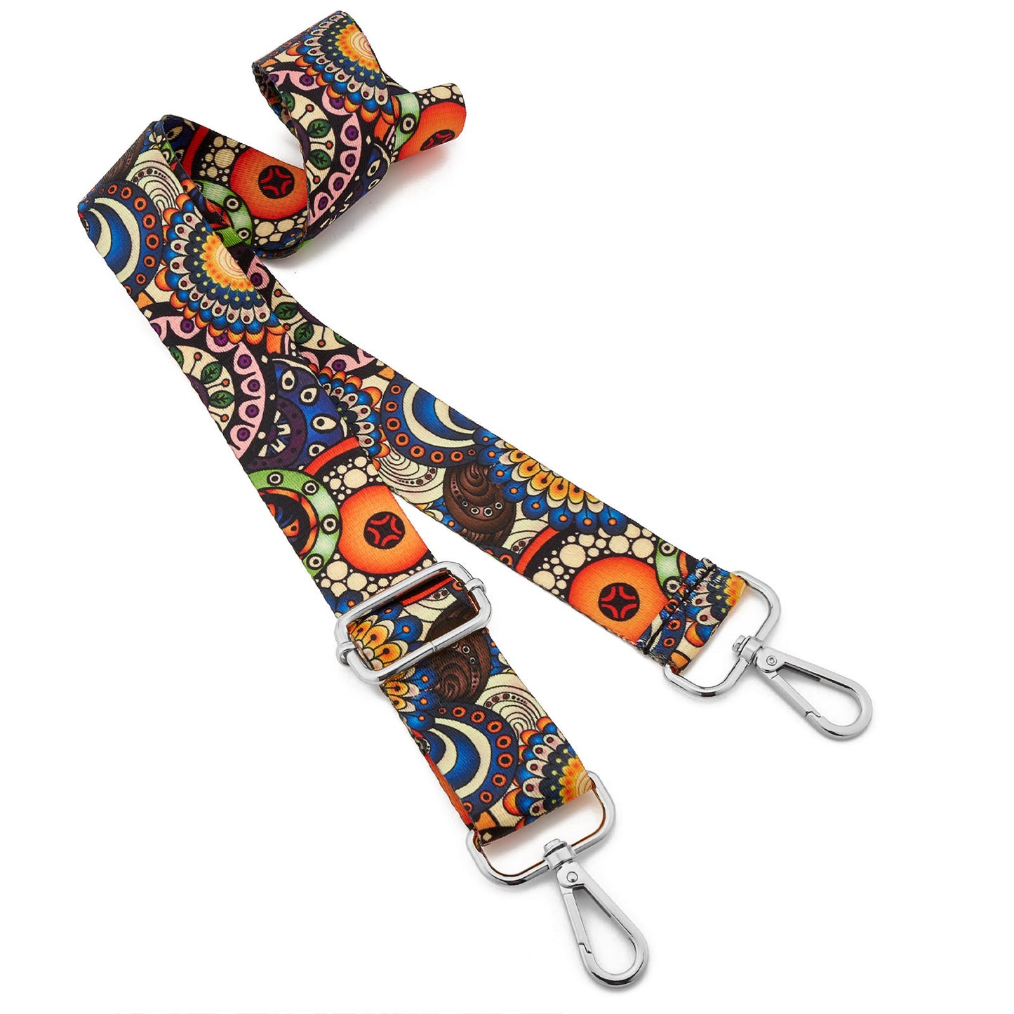 Wide Shoulder Strap Adjustable Replacement Belt Guitar Style Crossbody Bag Handbag Strap Multicolor Canvas Straps(Wide:1.4in,Long:49.2in) (Color25)