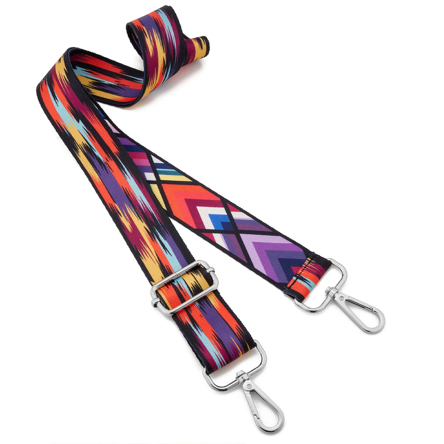 Wide Shoulder Strap Adjustable Replacement Belt Guitar Style Crossbody Bag Handbag Strap Multicolor Canvas Straps(Wide:1.4in,Long:49.2in) (Color25)