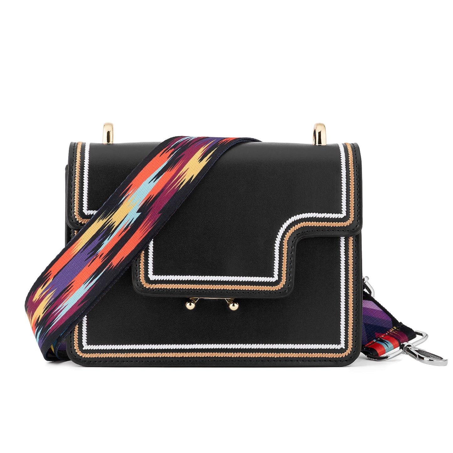 Wide Shoulder Strap Adjustable Replacement Belt Guitar Style Crossbody Bag Handbag Strap Multicolor Canvas Straps(Wide:1.4in,Long:49.2in) (Color25)