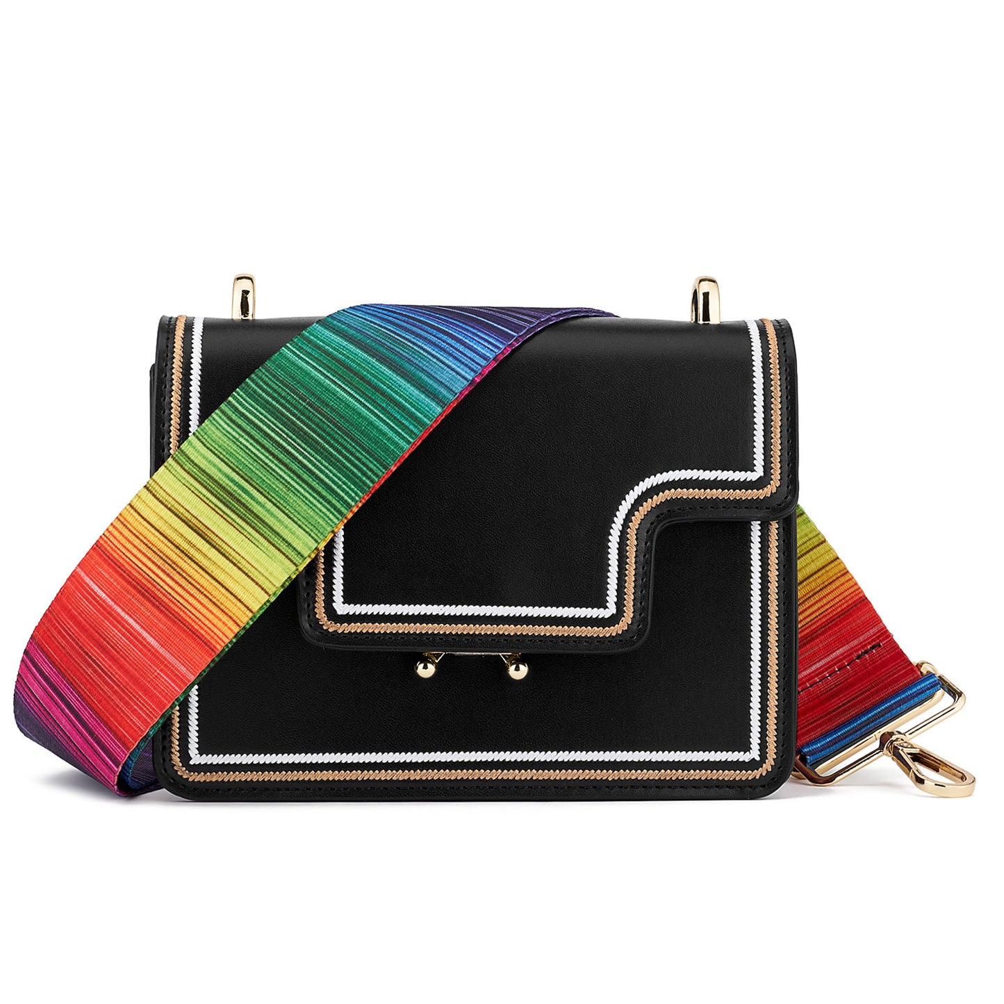 Wide Shoulder Strap Adjustable Replacement Belt Guitar Style Crossbody Bag Handbag Strap Multicolor Canvas Straps(wide: 1.97"(5CM),Long:49.2in