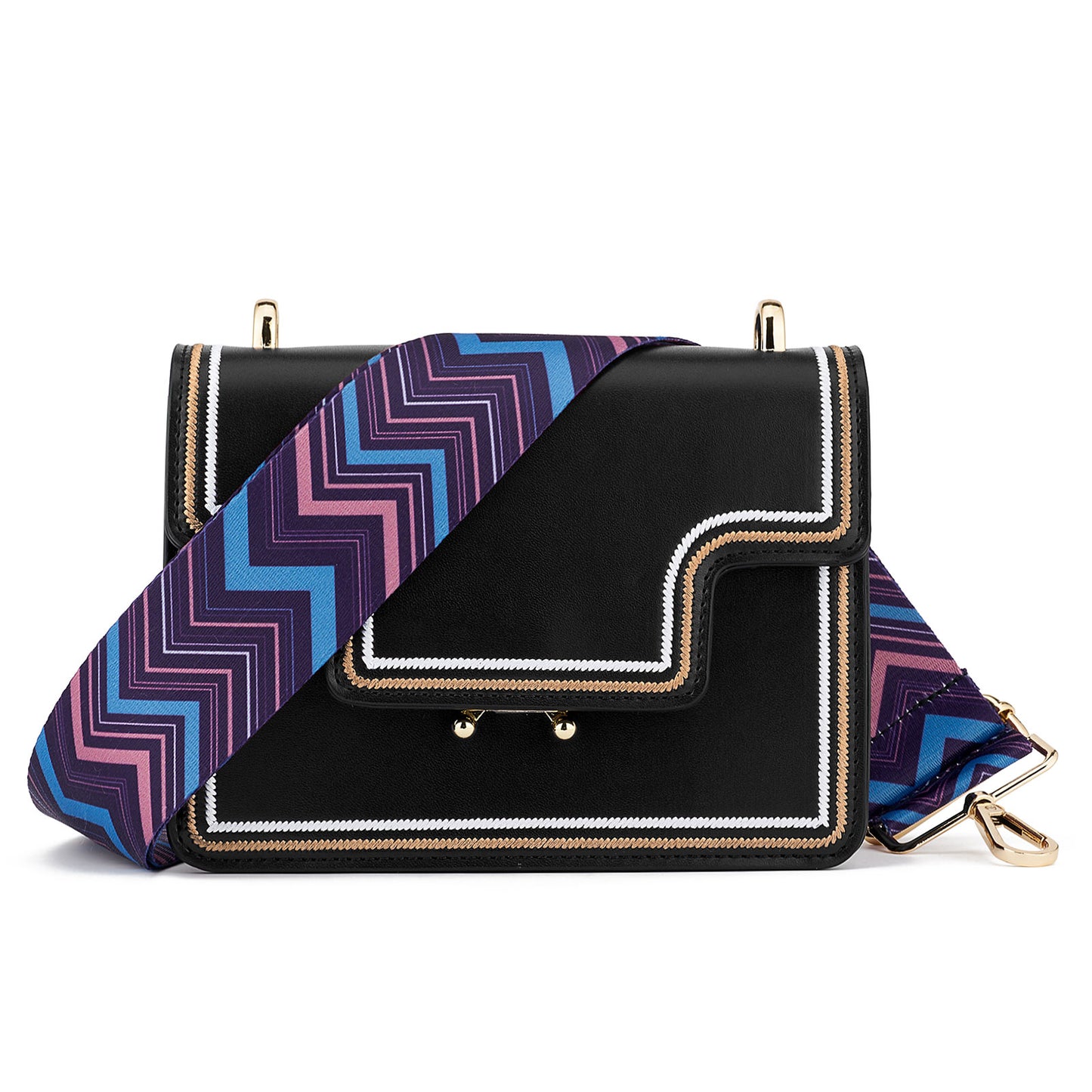 Wide Shoulder Strap Adjustable Replacement Belt Guitar Style Crossbody Bag Handbag Strap Multicolor Canvas Straps(wide: 1.97"(5CM),Long:49.2in