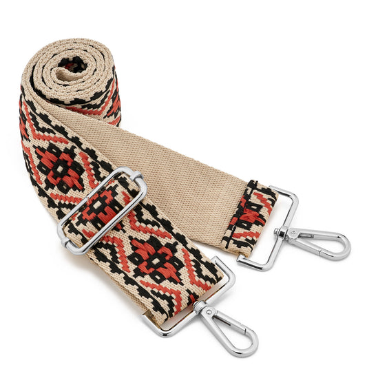 Wide Shoulder Strap Adjustable Replacement Belt Guitar Style Crossbody Bag Handbag Strap Multicolor Canvas Straps(wide: 1.97"(5CM),Long:49.2in) (Color19)