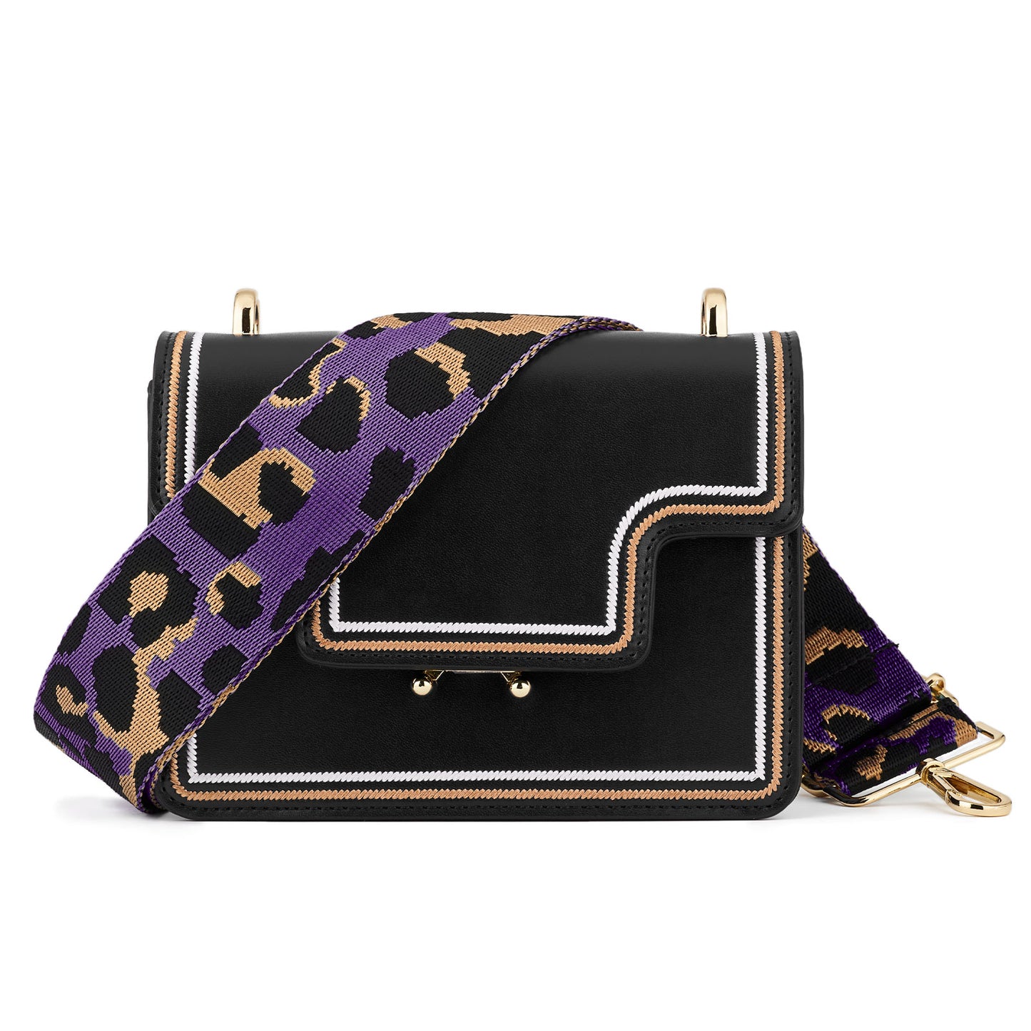 Wide Shoulder Strap Adjustable Replacement Belt Guitar Style Crossbody Bag Handbag Strap Multicolor Canvas Straps(wide: 1.97"(5CM),Long:49.2in)