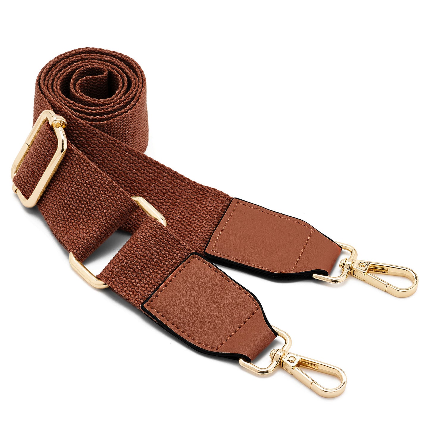 Multi Pochette Accessories Replacement Strap Adjustable Crossbody Wide  Cavas Strap for Shoulder Bags Multi Purpose Strap (Brown)